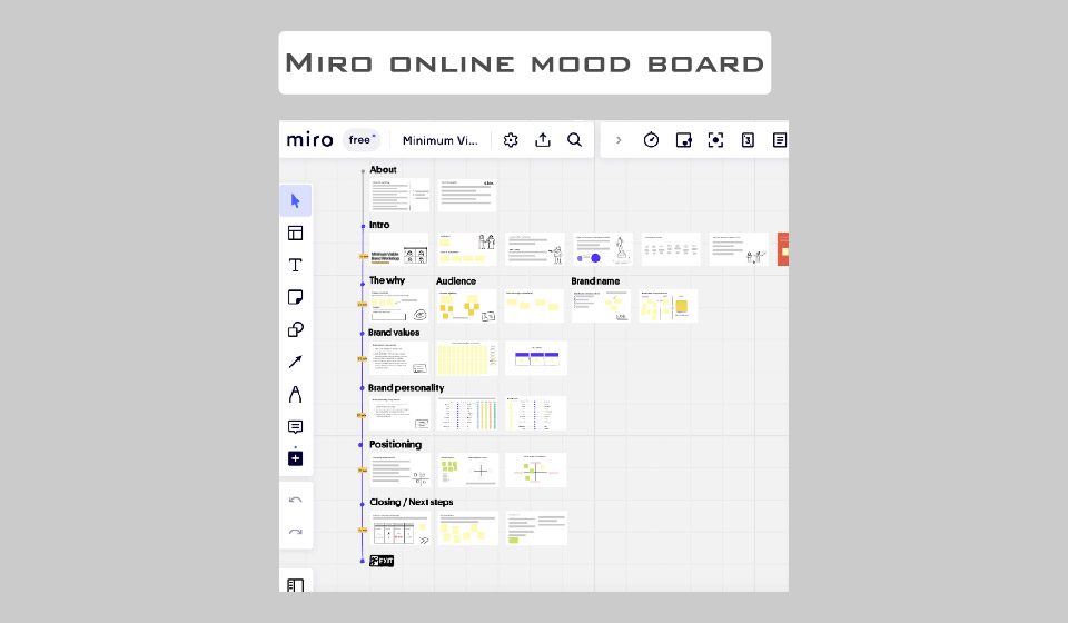 ابزار آنلاین ساخت مود بورد miro