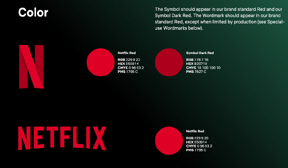 رنگ های نتفلیکس
