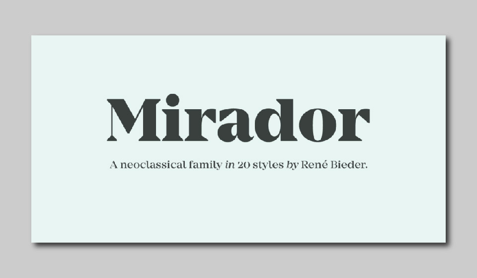 فونت سریف Mirador